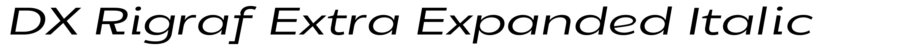DX Rigraf Extra Expanded Italic